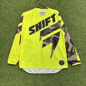 Shift 180 Jersey Mens Small Motocross Racing Sports Long Sleeve Yellow MX Camo